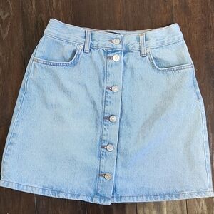 Asos Denim Button-Front Skirt Sz 6